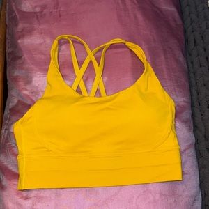 Hardly worn SMALL Yellow Criss-Cross Crop Top